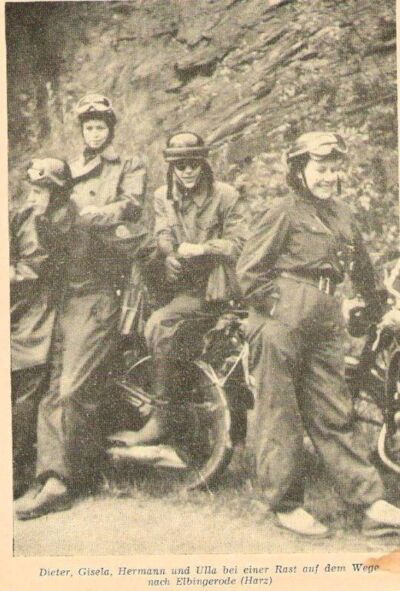 Homenaje a mujer motociclista Gisela Noe