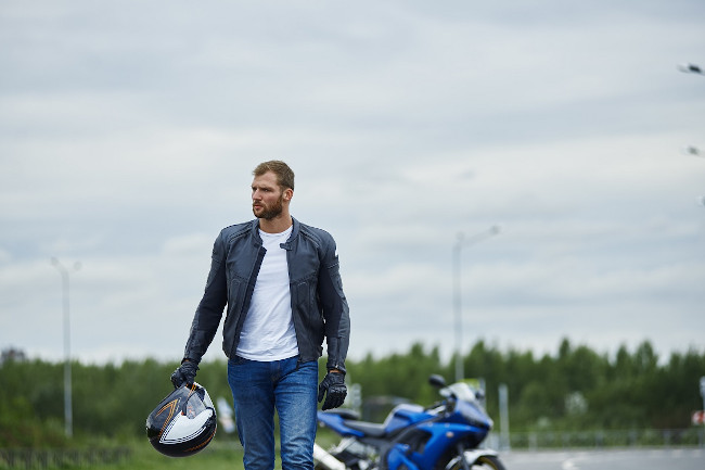 La vista en la moto