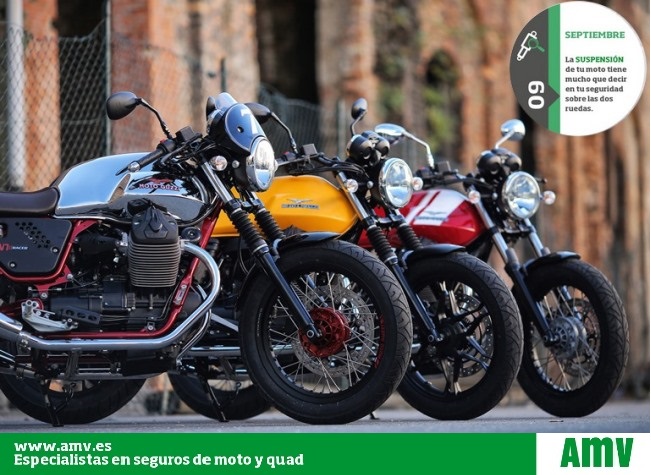 La suspensión de la moto