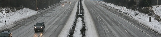 Carretera con hielo. 